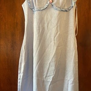 Light Blue Ruffled Dress